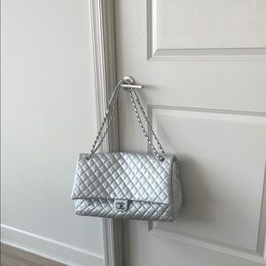 CC Quilted Caviar XL Flap Bag 🩶